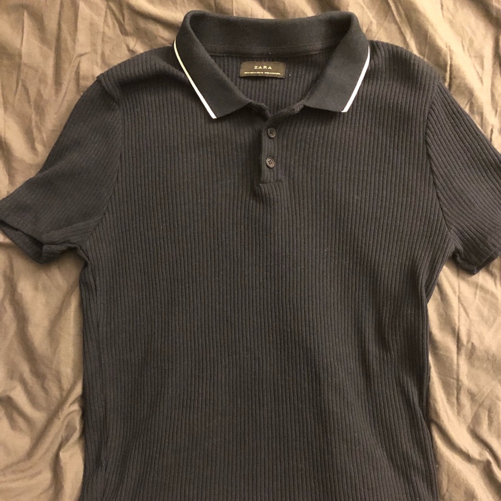 Zara collared shirt. Navy